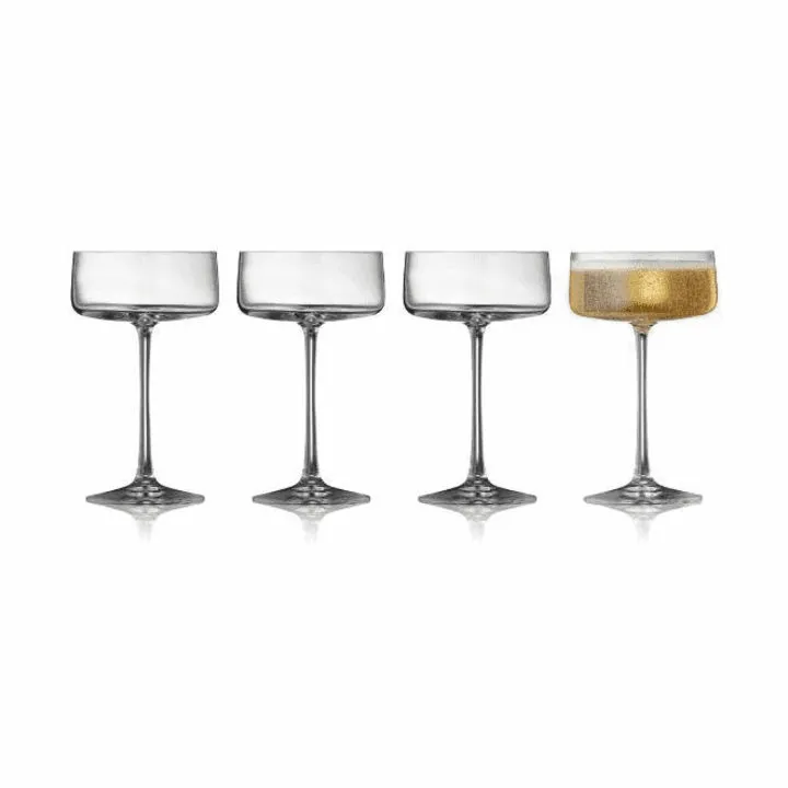 Lyngby Glas Zero Champagneglas - 4 stk.