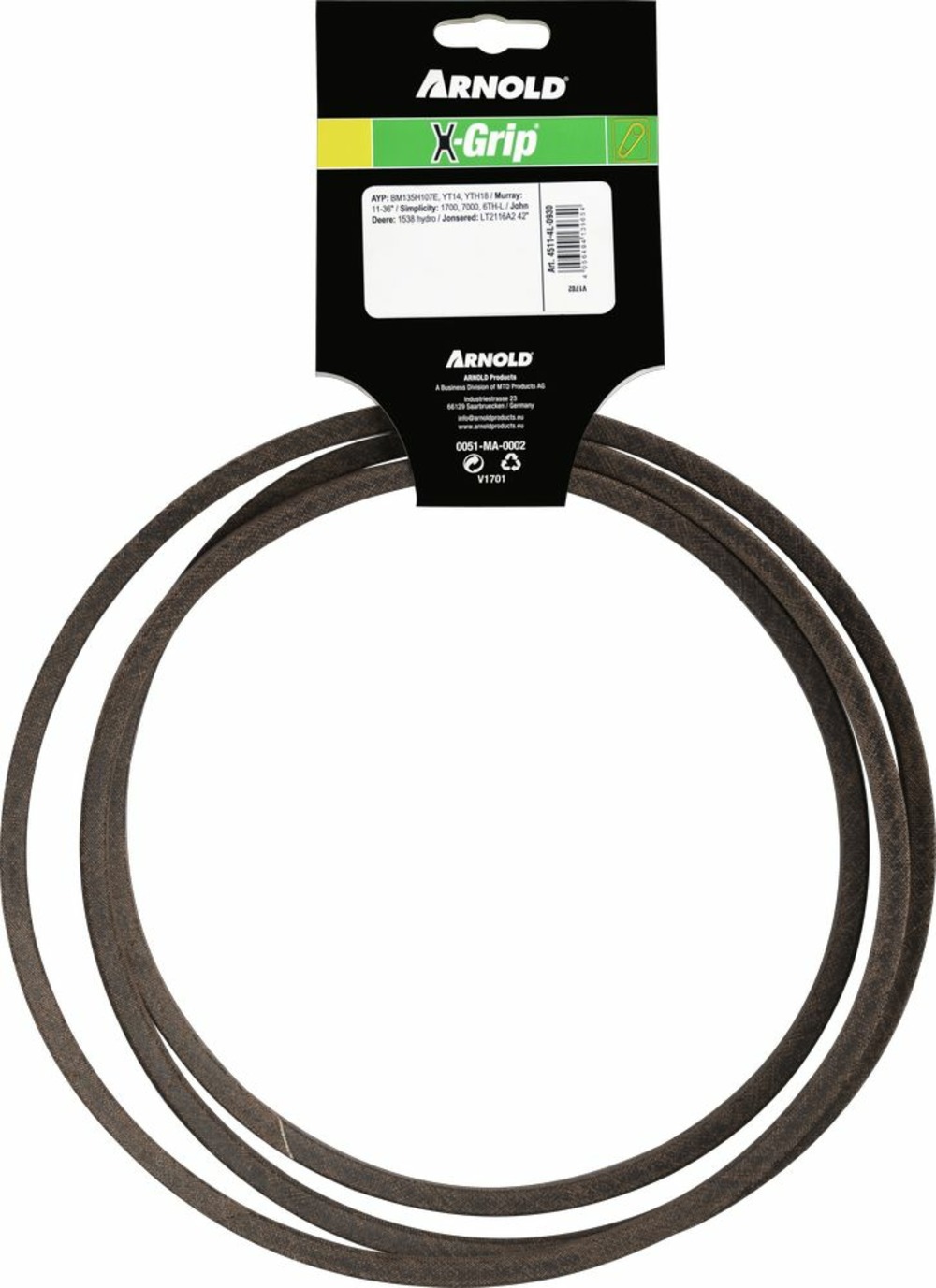 Courroie trapézoïdale x-grip v de type 4l930