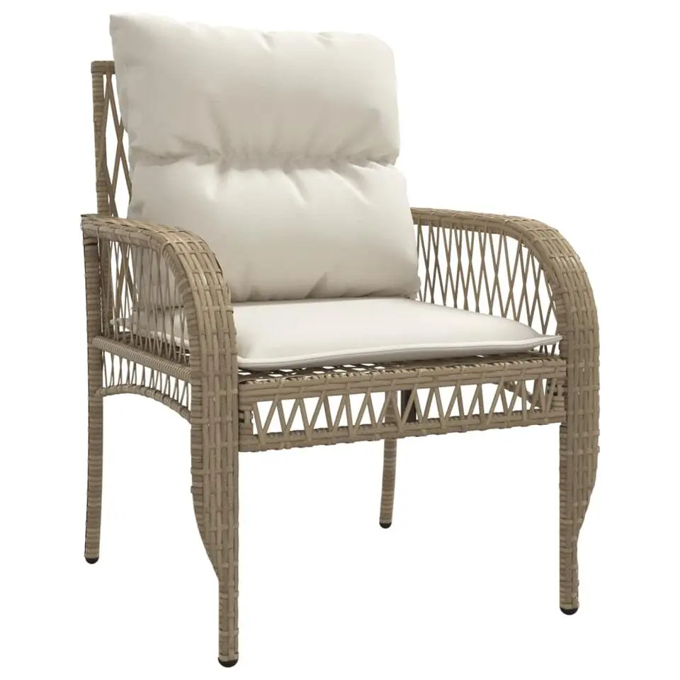 vidaXL - Loungeset - Beige - Poly rattan