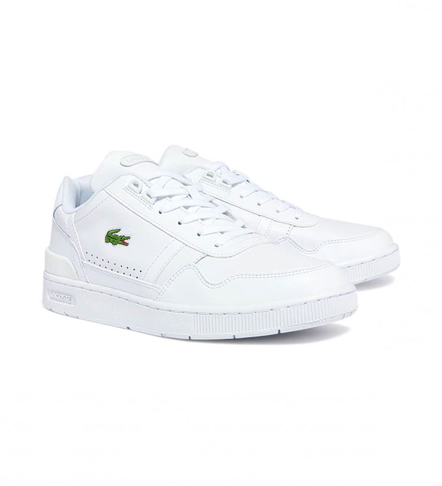 Tênis Lacoste T-Clip de couro branco