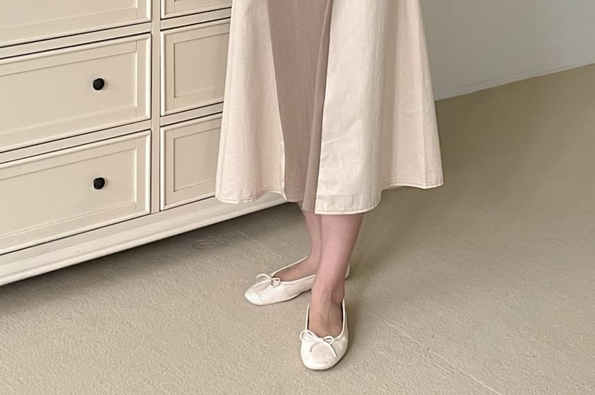 Chubby Girl - Midi-jurk met 3/4-mouwen en twee kleuren