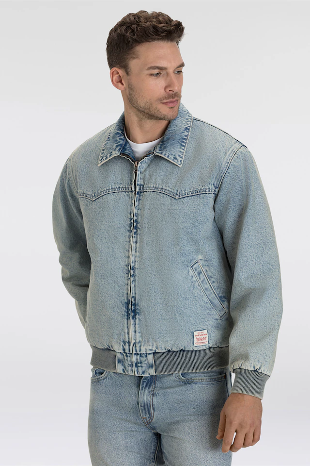 Levi's® Jeansjacke mit Rippbündchen
