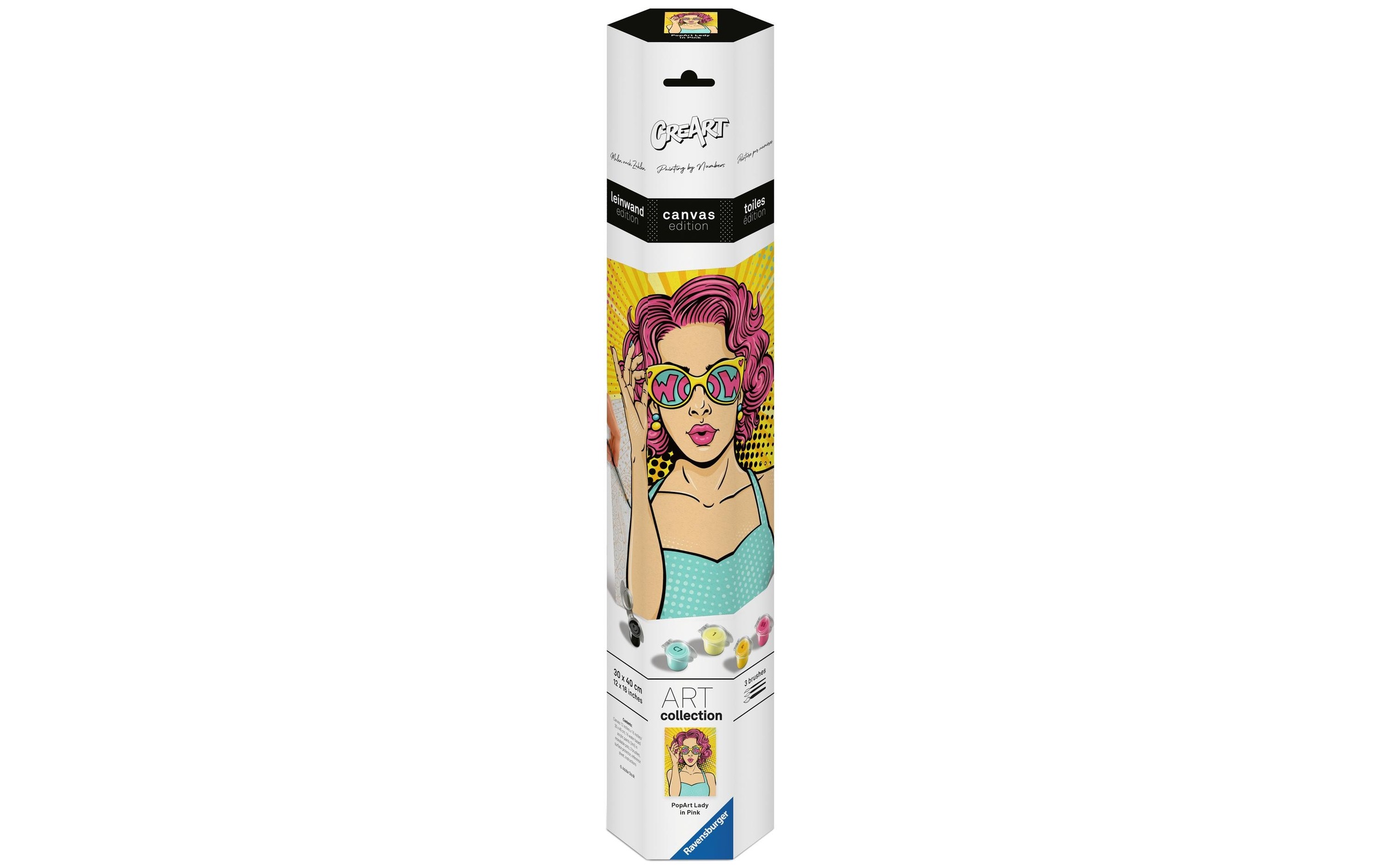 Ravensburger Malen nach Zahlen »CreArt Canvas – Lady in Pink«