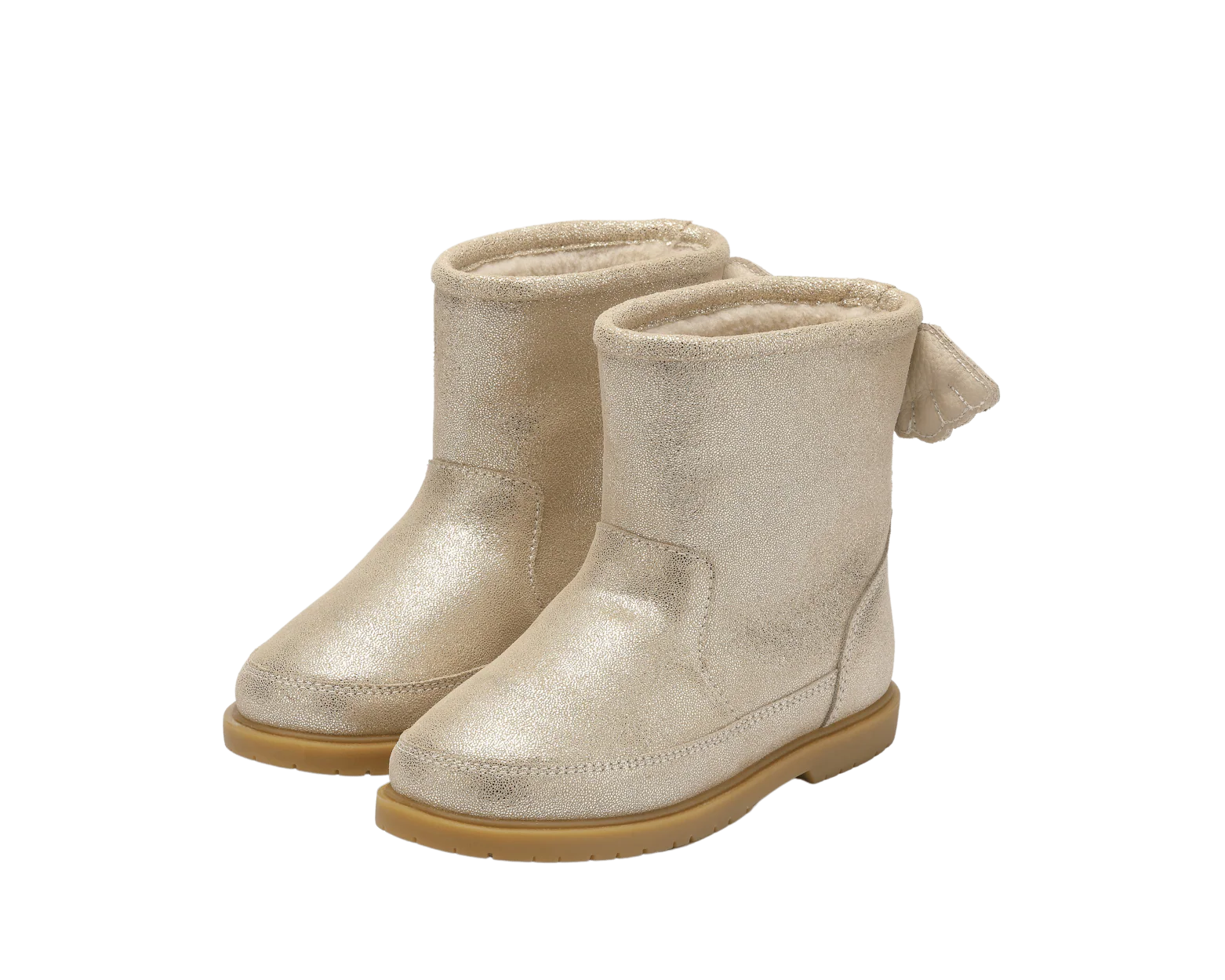 Angela Boots | Wings | Silver Metallic Leather