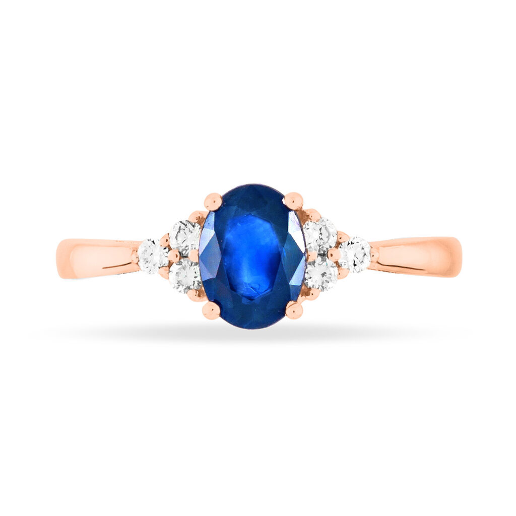 Bague Lea Or Rose Saphir Et Diamant