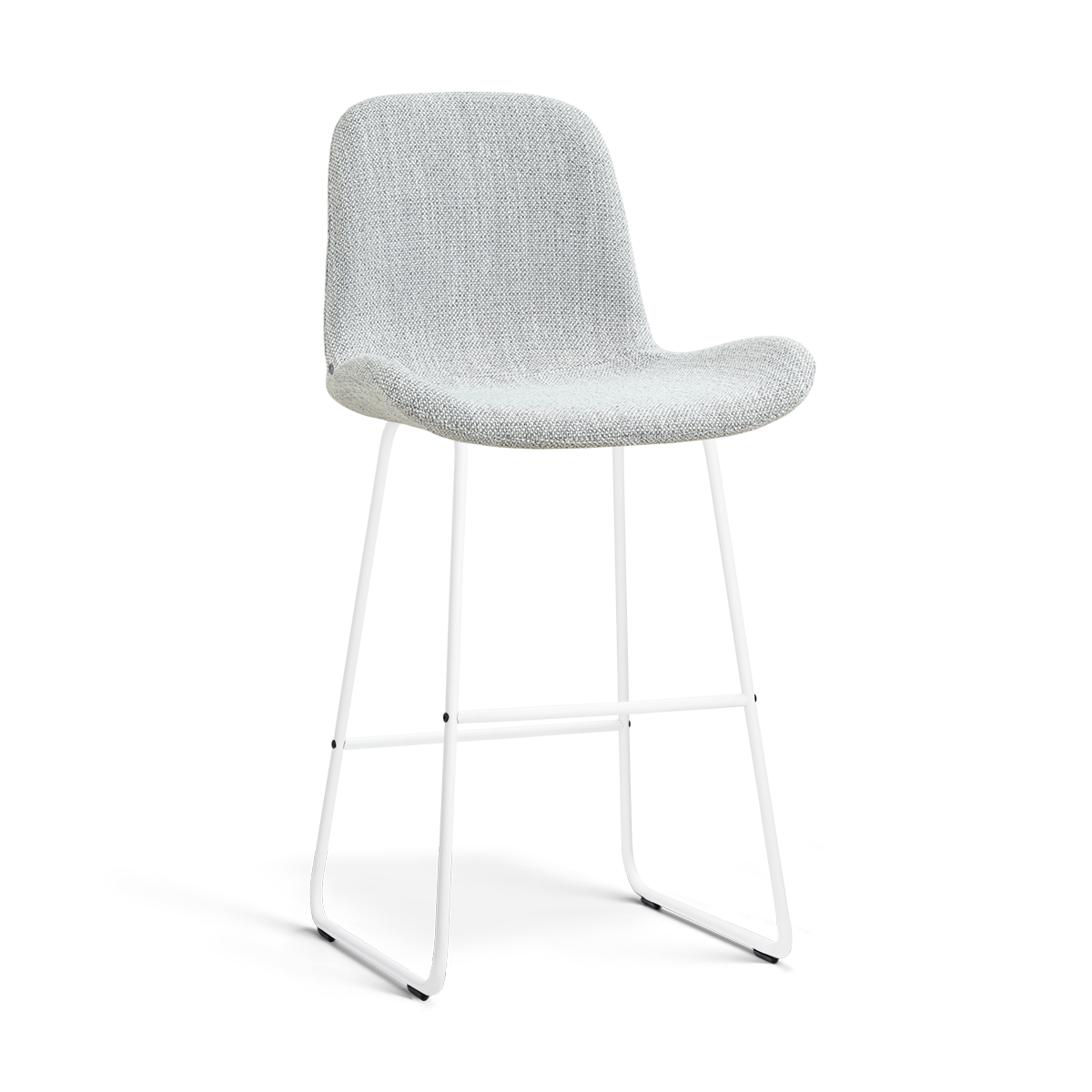 Barkruk Nino-Fé wit onderstel grijs melange 75 cm