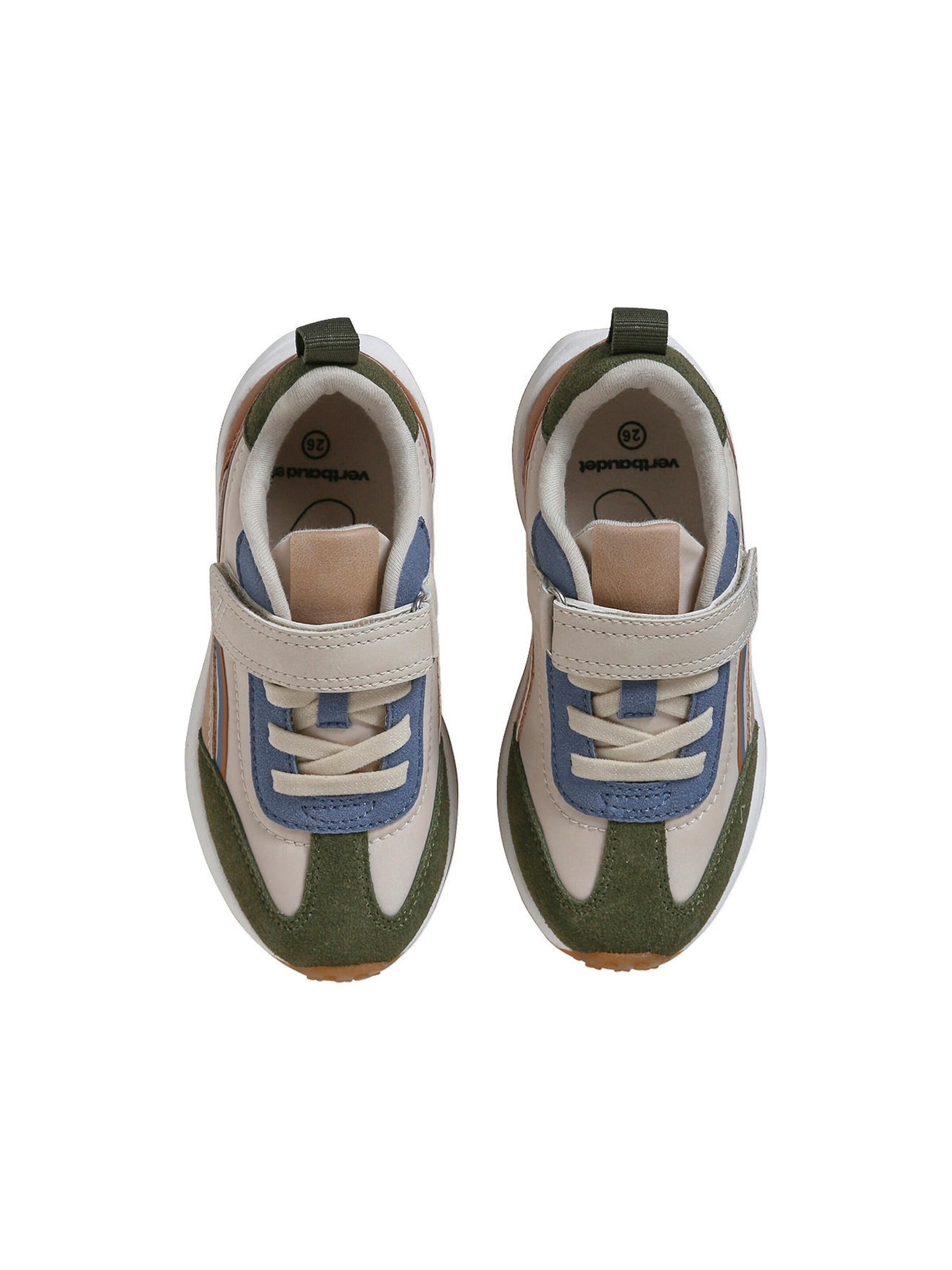 Vertbaudet Kinder Sneakers mit Anziehtrick set beige