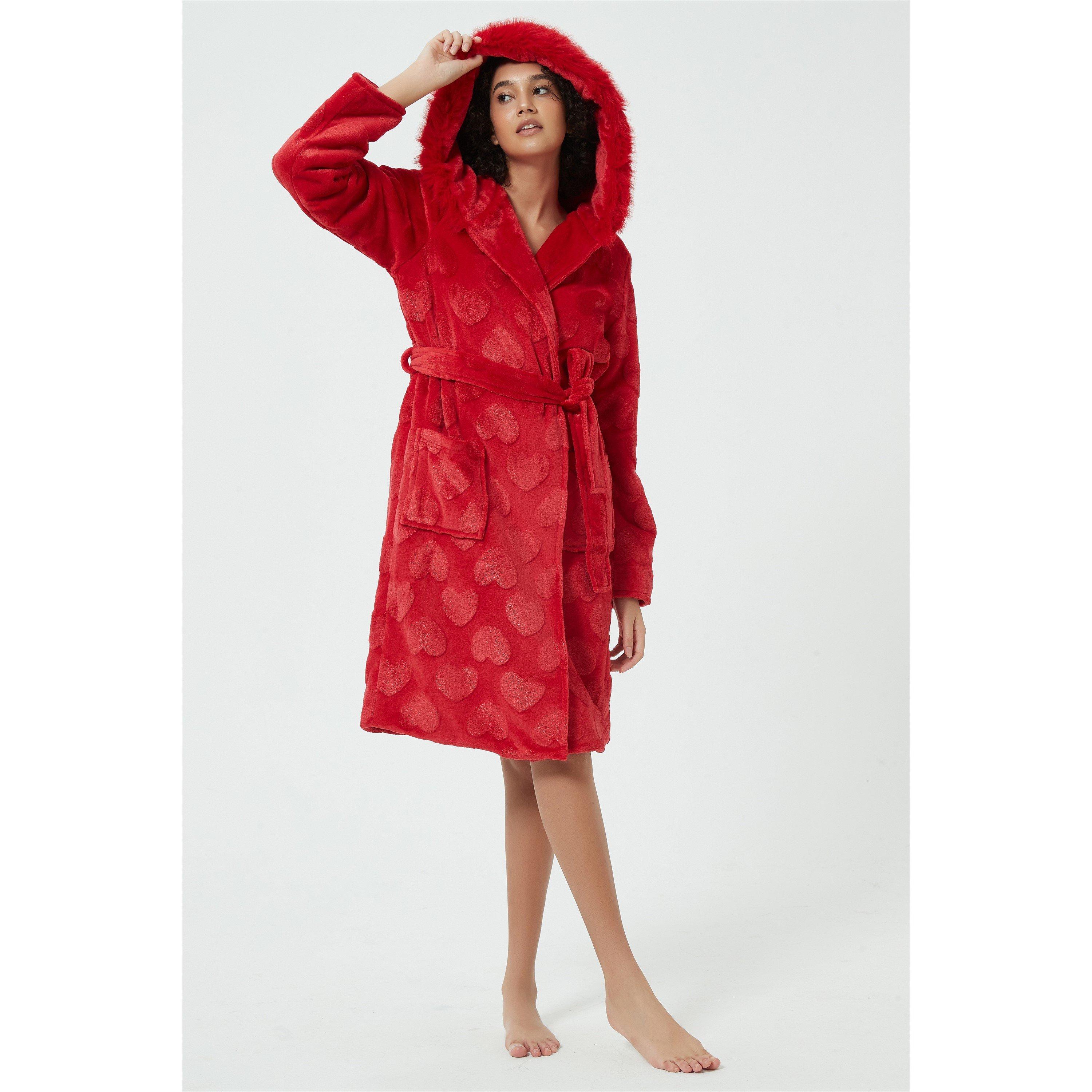 Linea Ladies Luxury Heart Sparkle Dressing Gown