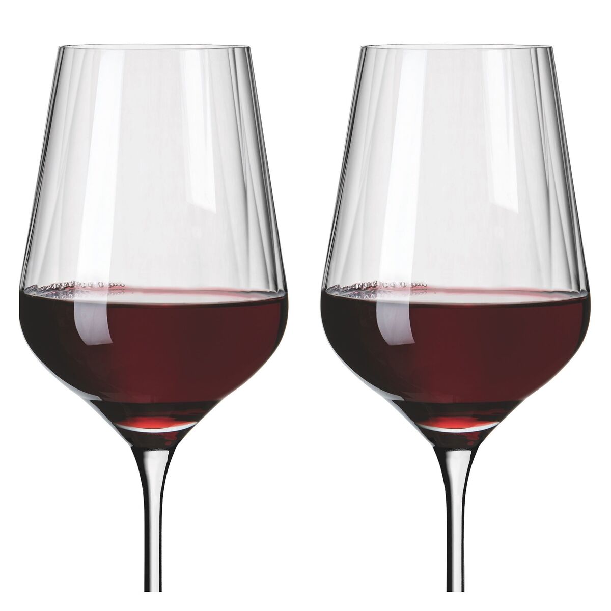Sternschliff rødvinsglass, 2 stk