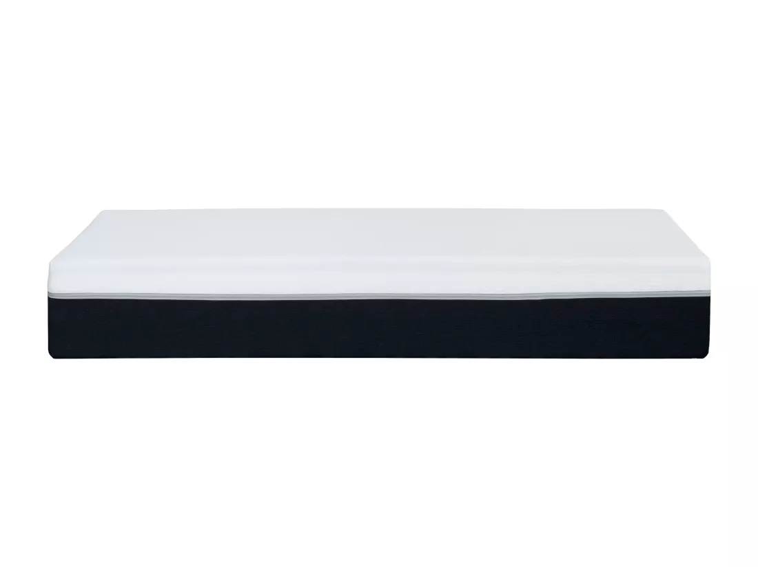 Ensemble 160 x 200 cm sommier coffre blanc + matelas hybride anti-feu ressorts ensachés 7 zones et mémoire de forme ép.29cm - SIVA de YSMÉE