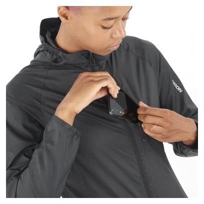 Veste coupe-vent Salomon Bonatti Cross Wind Noir Femme