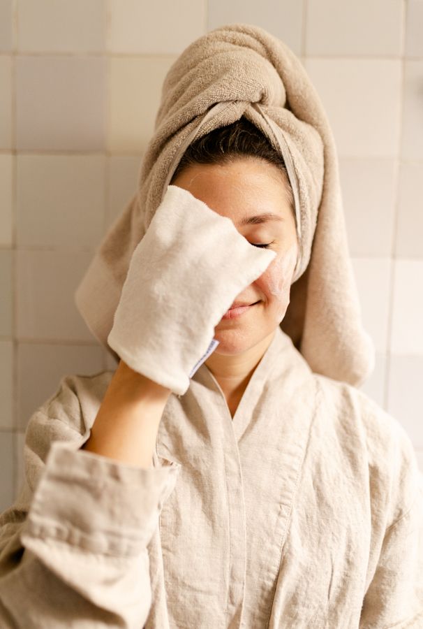 Washandjes voor het gezicht, GOTS bio-katoen, set van 3