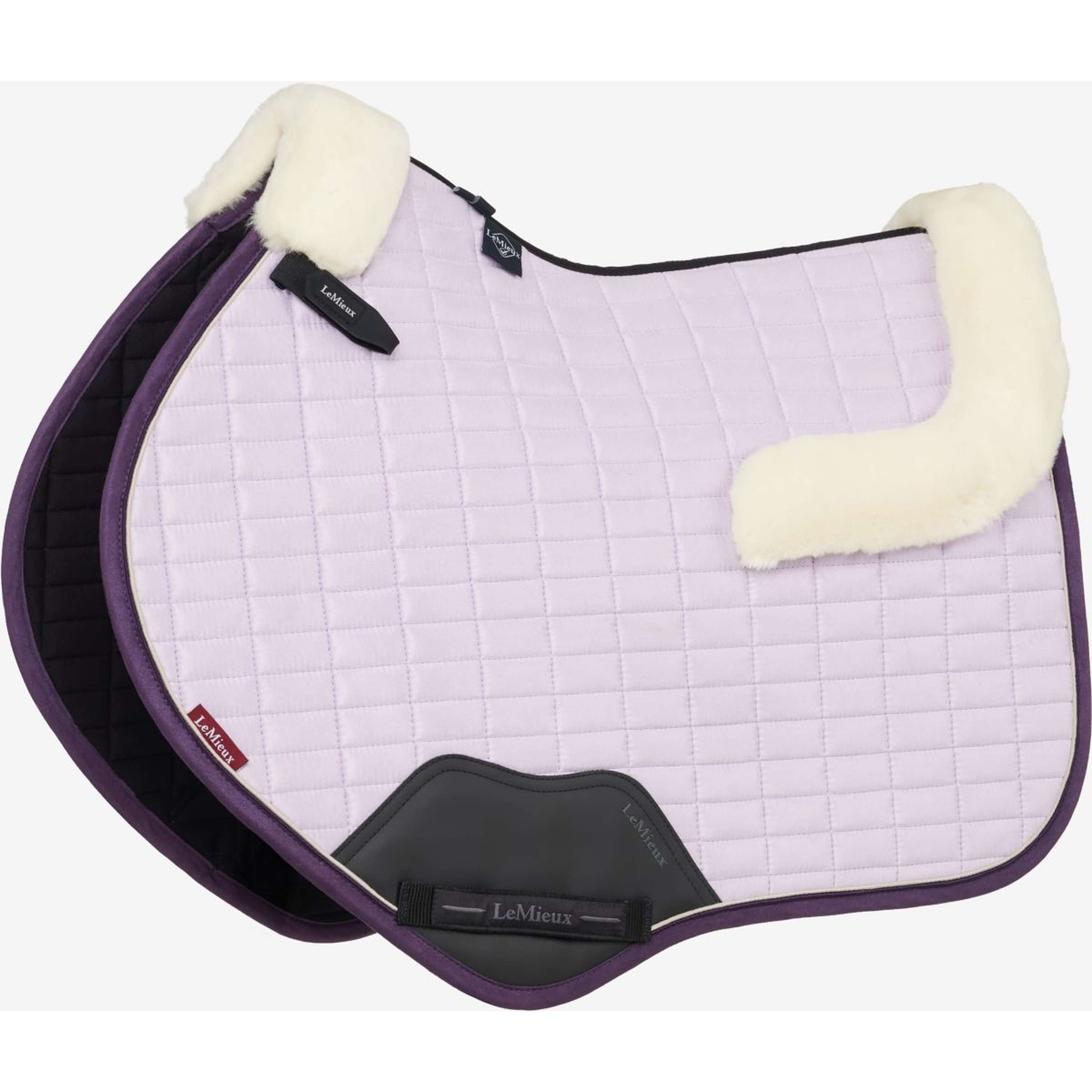 LeMieux Zadeldekje Merino Suede Springen Lilac
