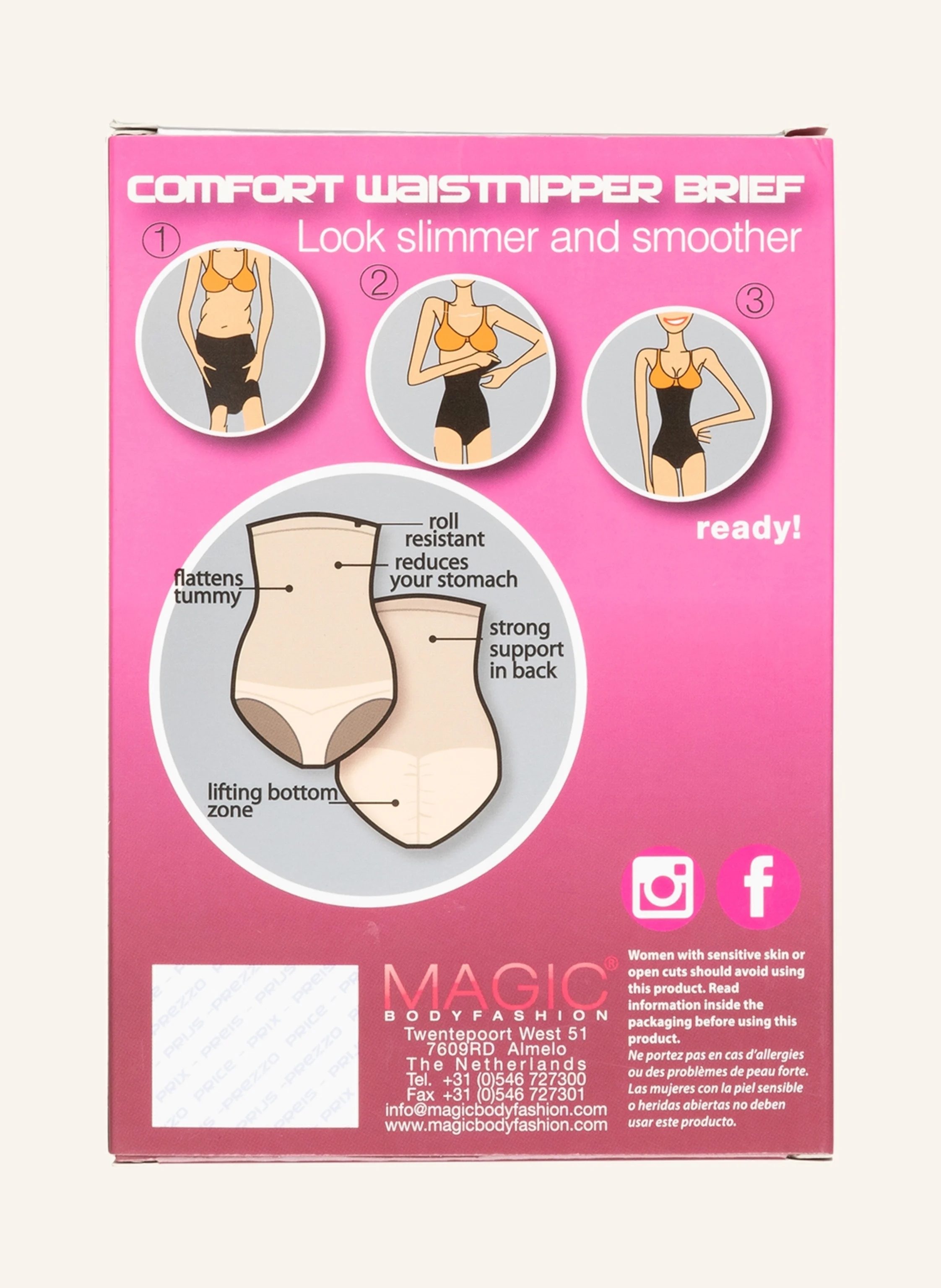 MAGIC Bodyfashion Shape-Slip COMFORT WAISTNIPPER mit Push-up-Effekt