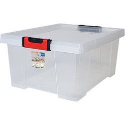 Boîte de rangement CLiPSTOCK, 75 litres, PP, transparent