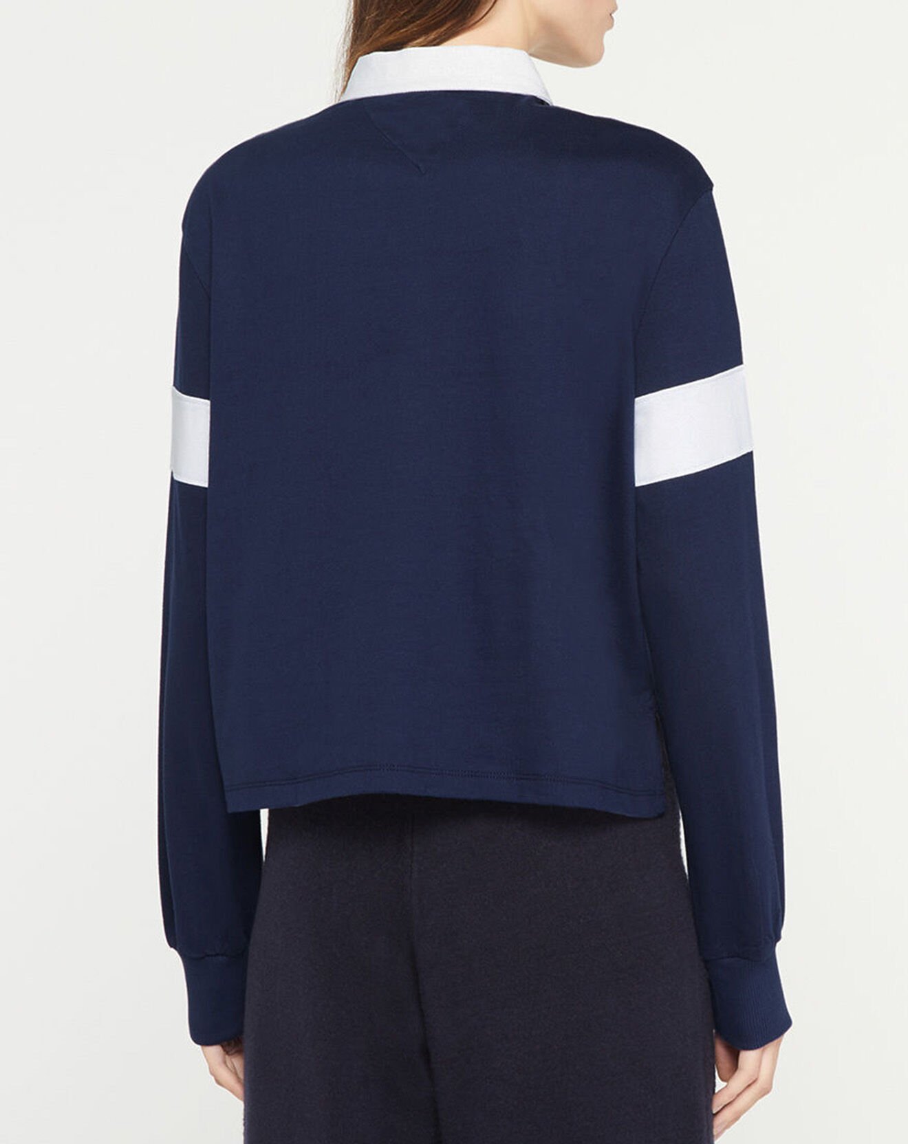 Tommy Jeans Polo Regular Crop Tiny Tommy bleu/blanc