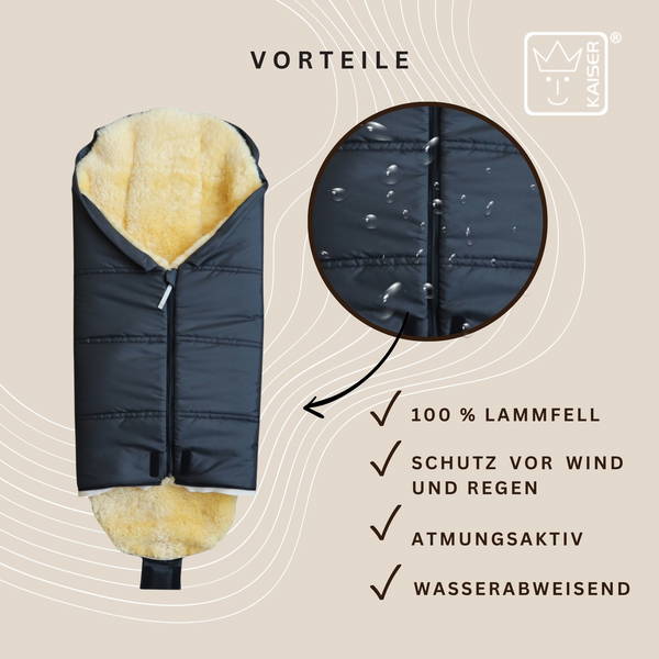 KaiserKaiser   IGLU 2.0 Lammfell Fusssack anthracite