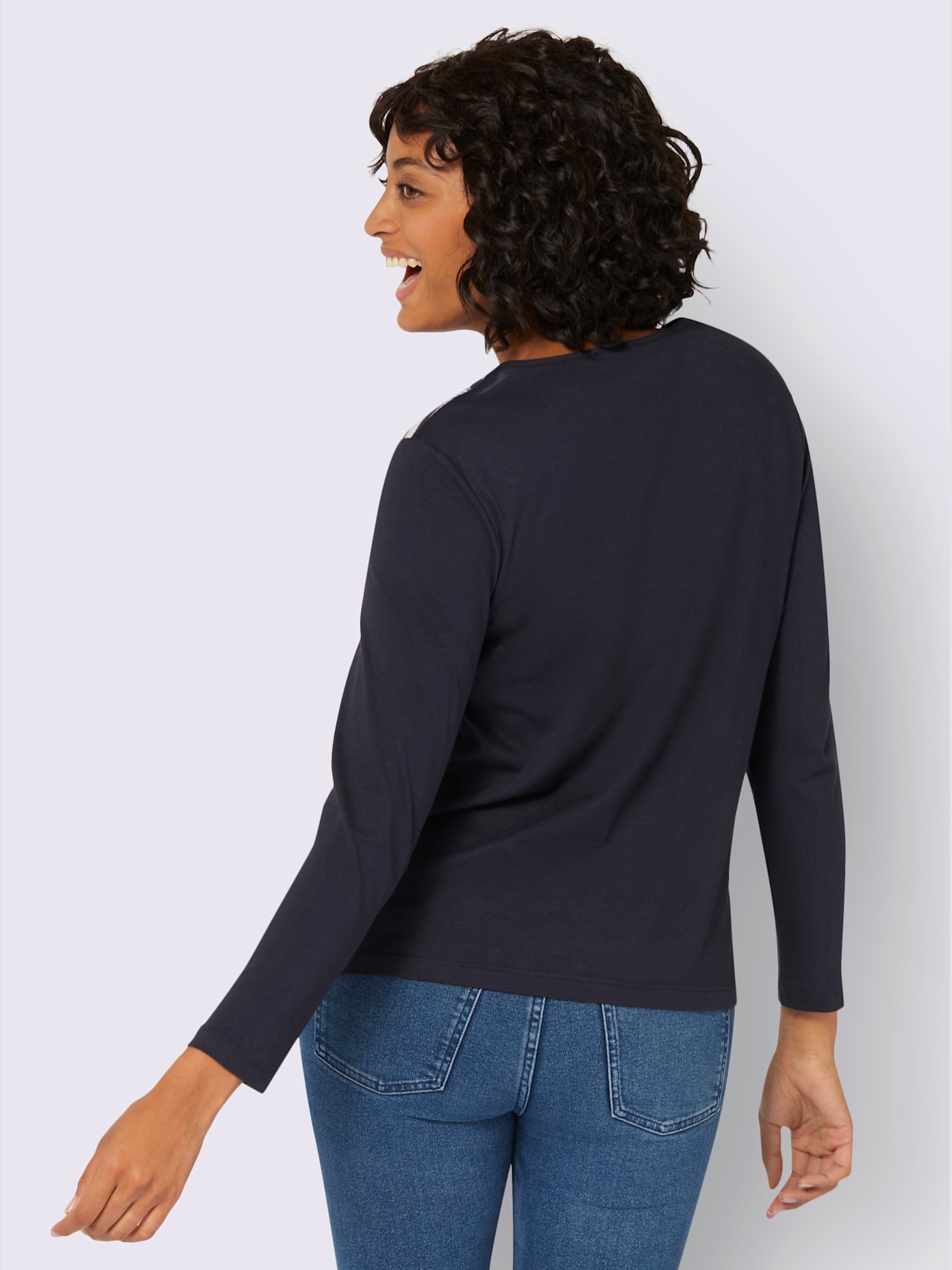T-shirt avec un imprimé tendance et manches longues