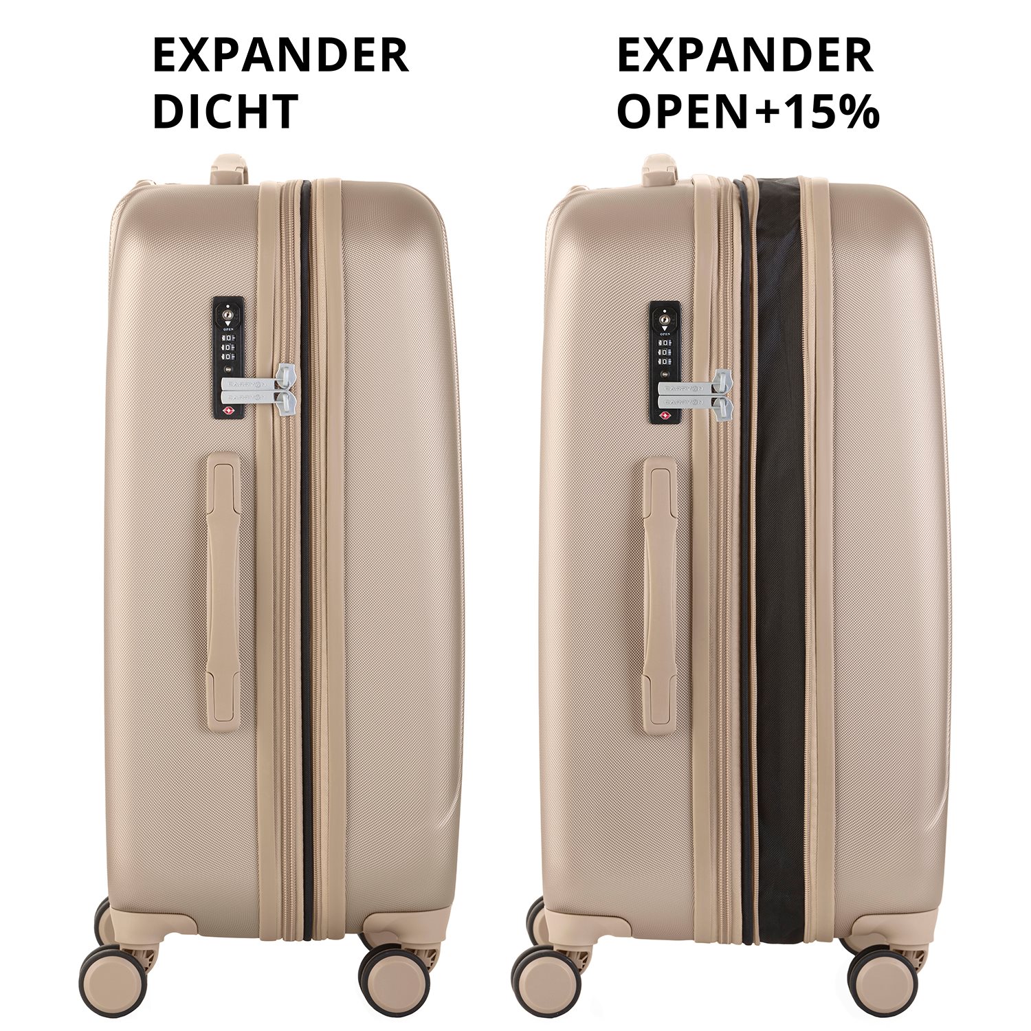 CarryOn Skyhopper 4 Wiel Trolley 68 Expandable champagne