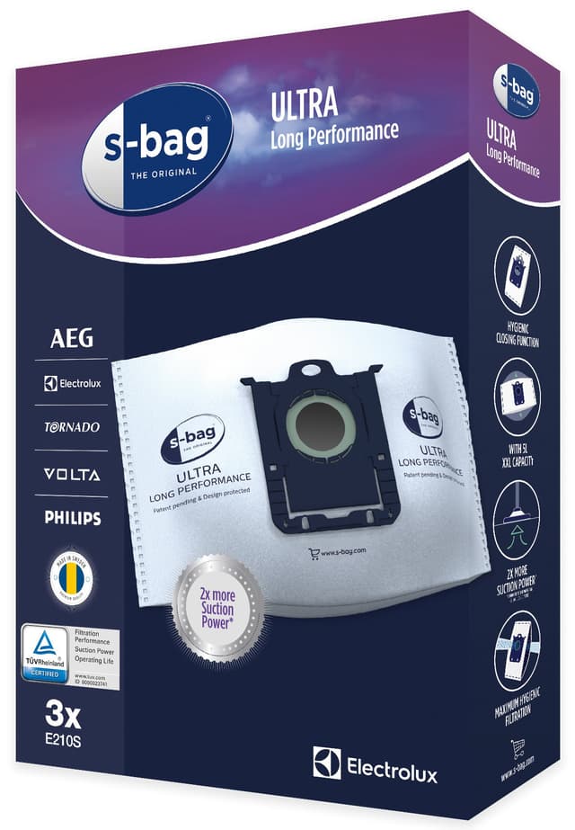 S-bag Ultra Long Performance støvsugerposer E210S til Electrolux/Philips