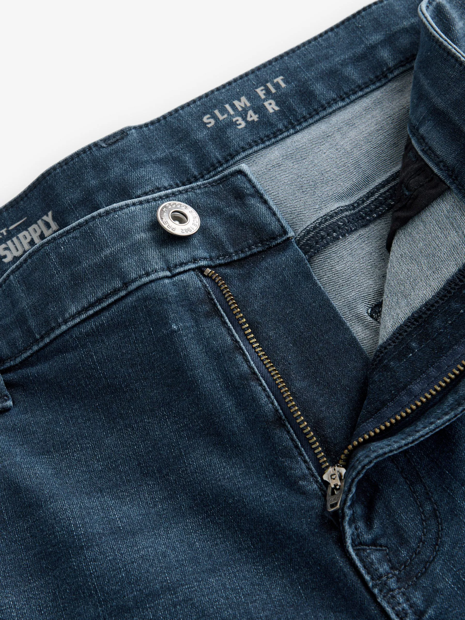 Blauw staal - Enkele - Slim fit klassieke stretchy jeans