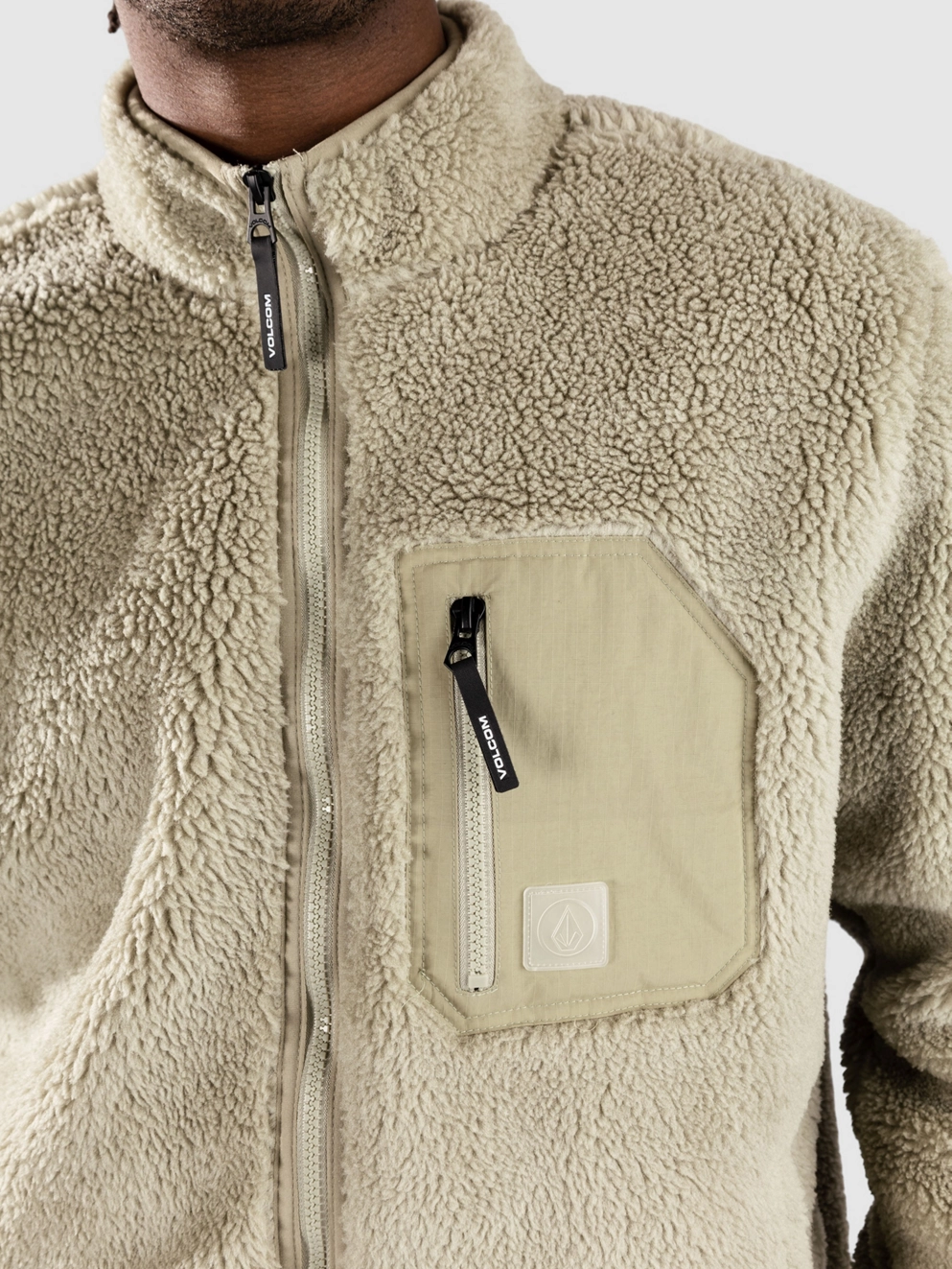 Volcom Muzzer Fuzzar Zip Hoodie green tea