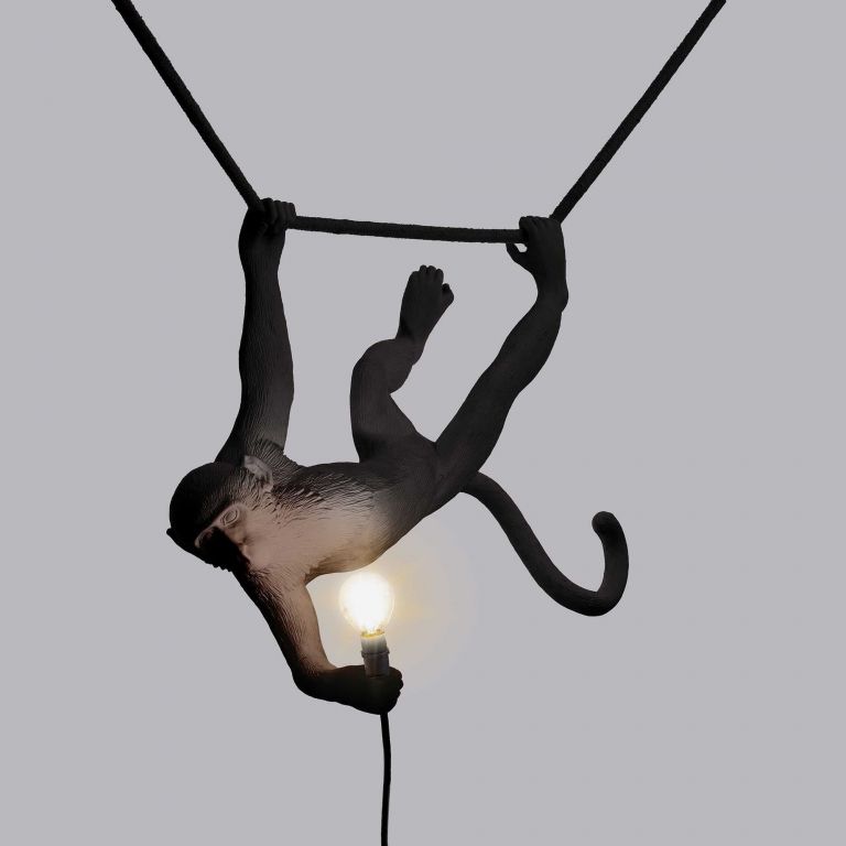 Seletti Monkey Swing Outdoor hanglamp zwart
