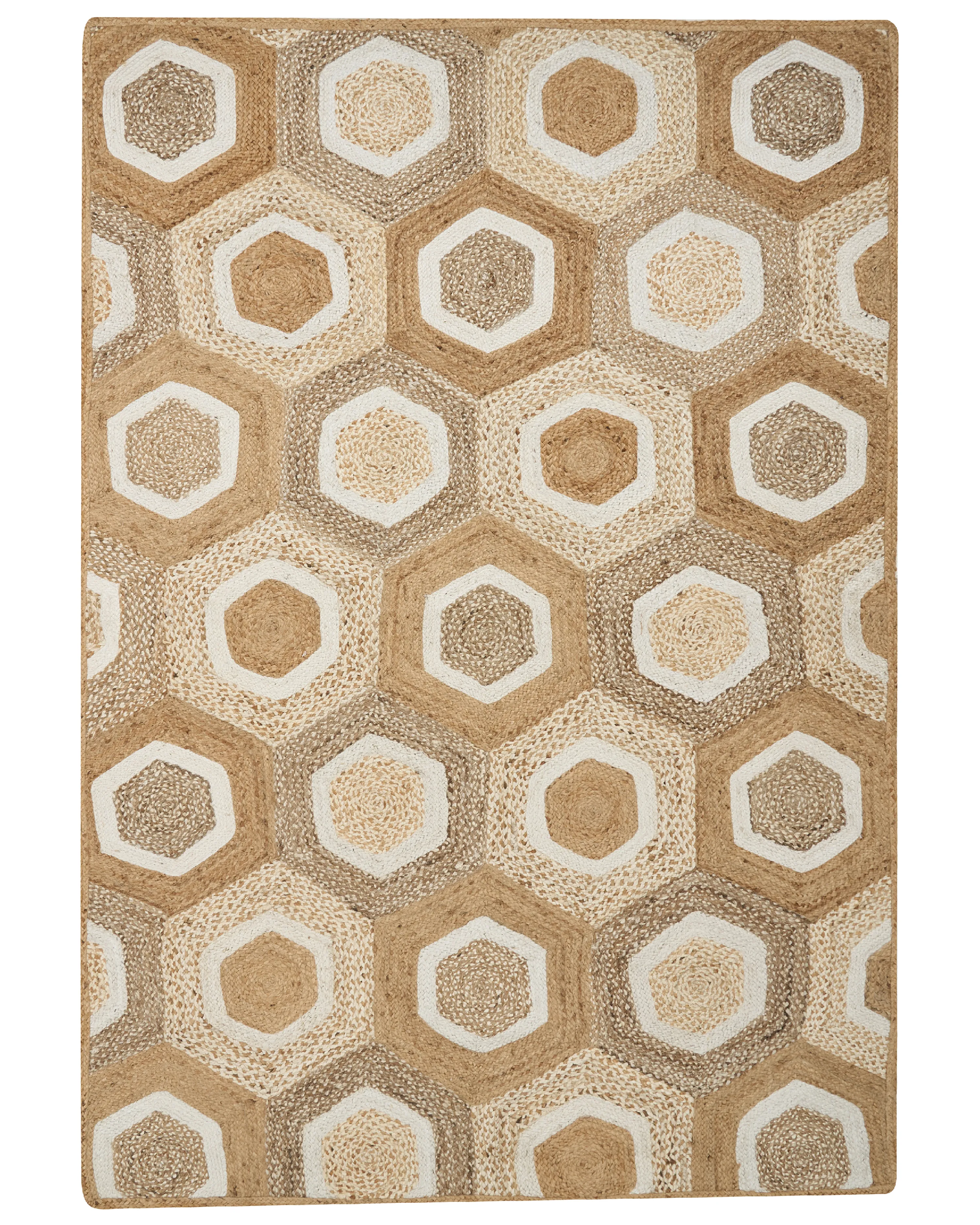 Vloerkleed BASOREN Beige 160 x 230 cm Jute