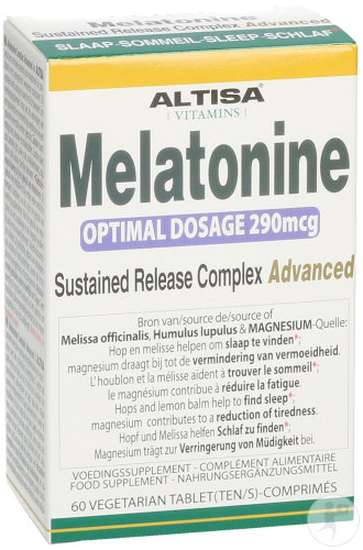 Altisa Advanced Mélatonine Sommeil Libération Prolongée 60 Comprimés Végétariens