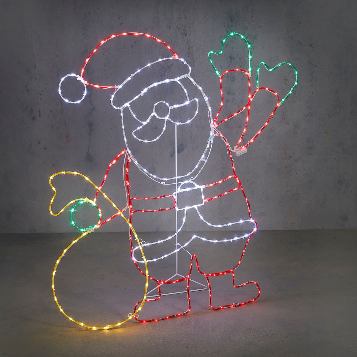 Kerst vloerlamp kerstman 117cm incl. LED met timer IP44 - Pax