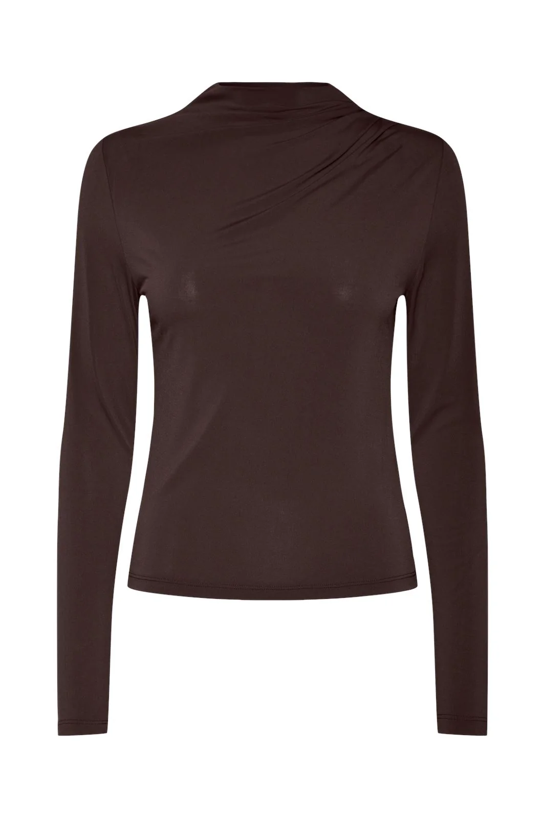 Pieces Pcmadison Ls Draped Top 4819496 chicory coffee