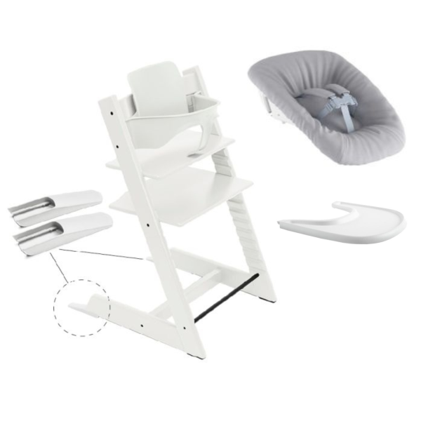Stokke® Tripp Trapp® Kinderstoel incl. Baby Set - Newborn Set - Tray - Grijs