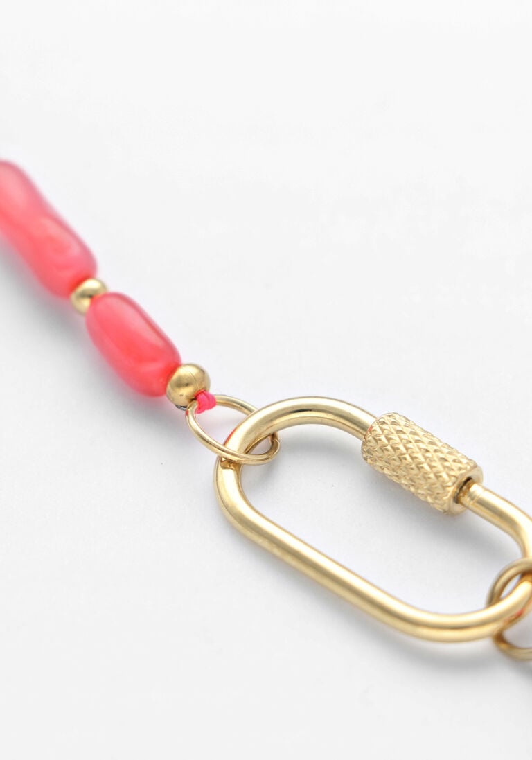 roze bonnie studios kettingen tommy gold pink necklace