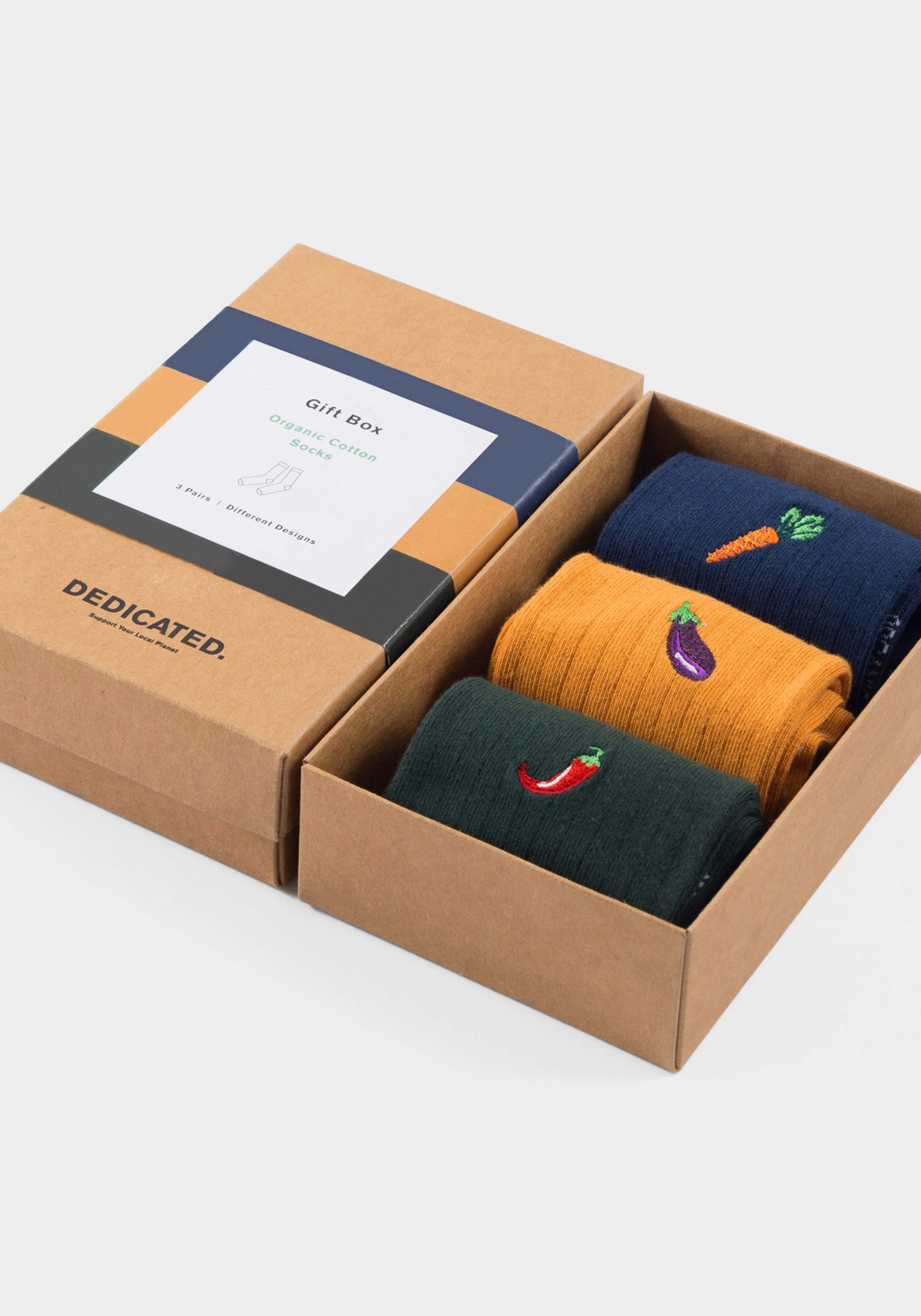 Dedicated 3er-Pack Socken Knivsta Vegetables