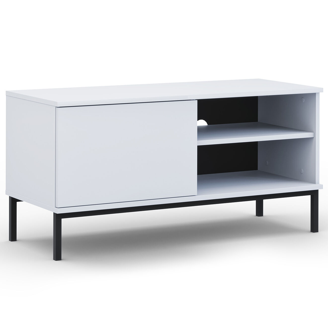 Cosmopolitan Design Meuble TV Query blanc - 101x41x50 cm
