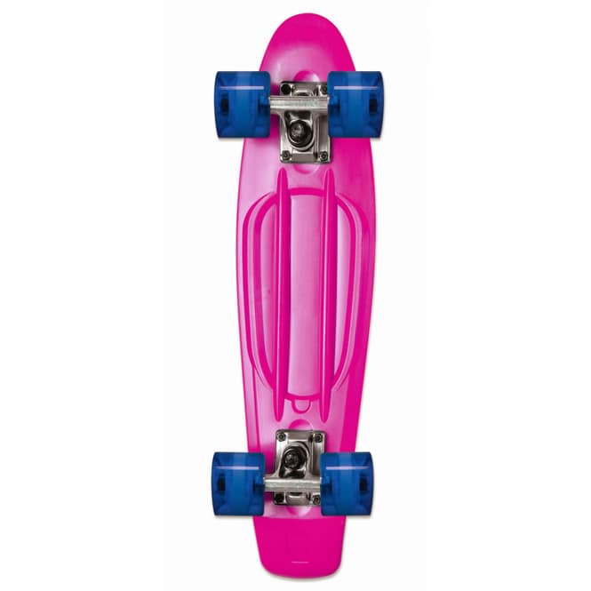 Skateboard - Fun pink- mit Leuchtrollen