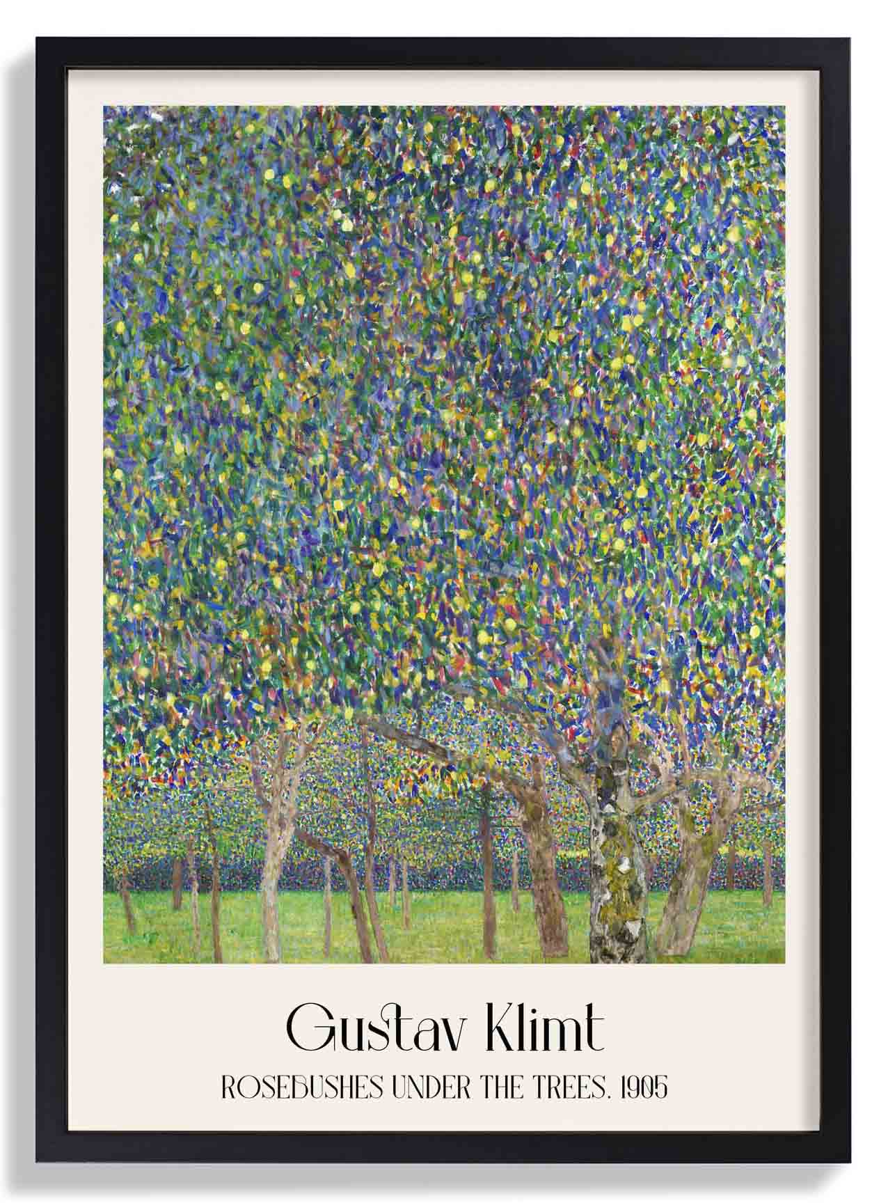 Rosensträucher unter den Bäumen von Gustav Klimt
