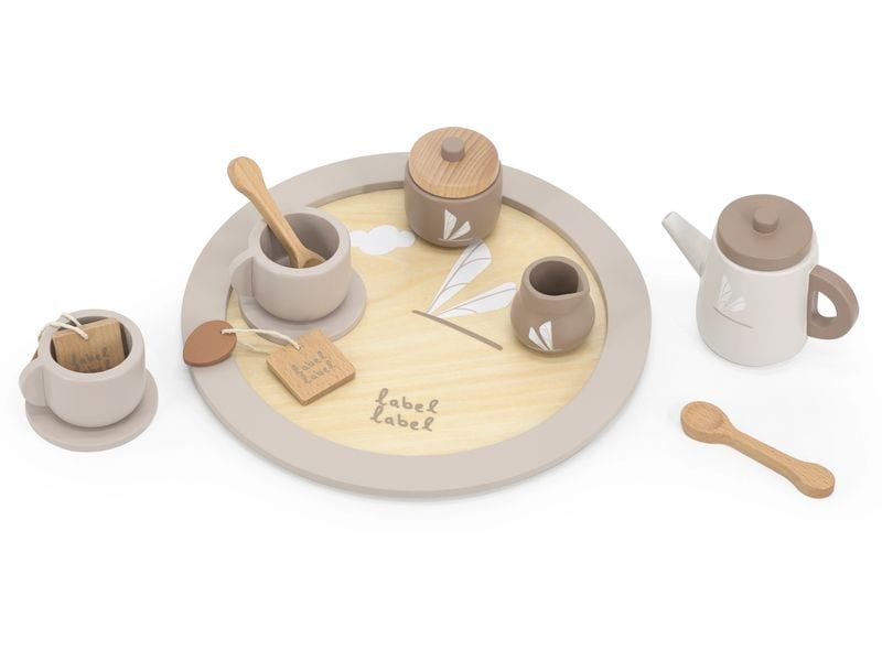 Label Label Tee-Set Nougat Kinderspielset aus Holz