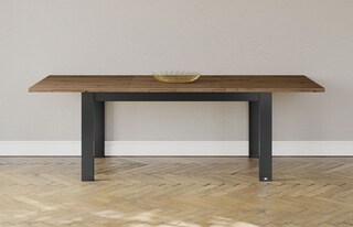 set one by Musterring Esstisch YORK 68 anthrazit /Eiche Artisan