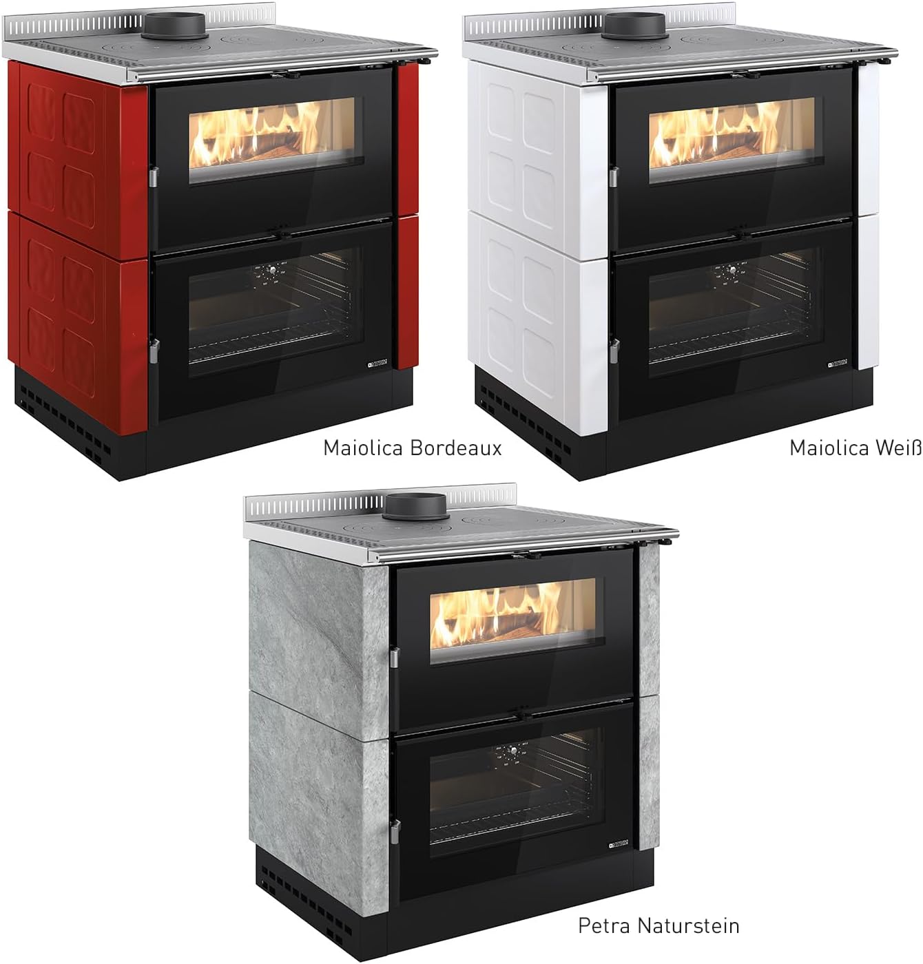 La Nordica 7016261 Verona XXL Majolika Küchenofen Weiß Infinity/A+