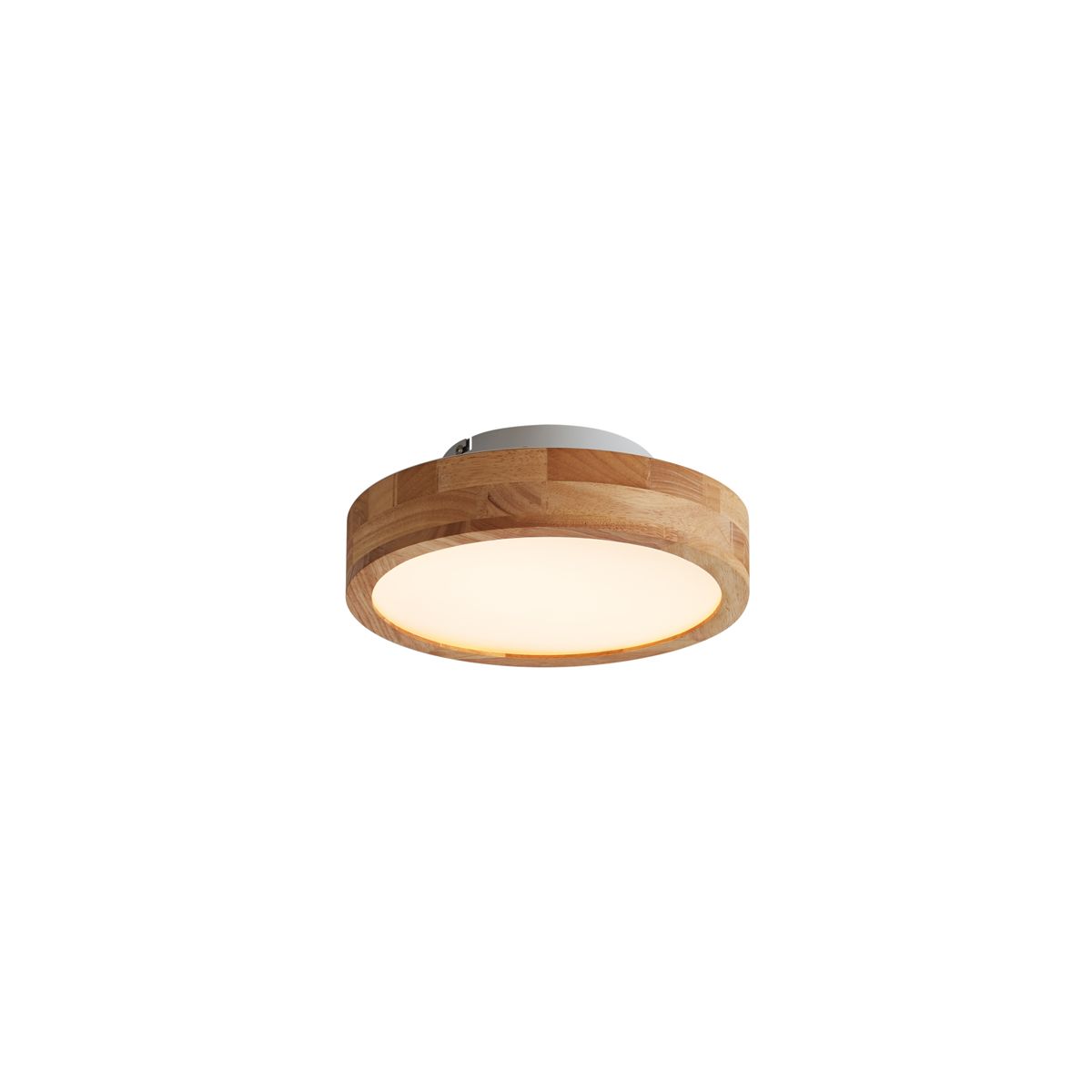 Scandinavische plafondlamp hout 30cm incl. LED dimbaar - Pecker