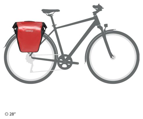 Sacoche de Porte-Bagages Ortlieb Back-Roller Core 20L Rouge Noir
