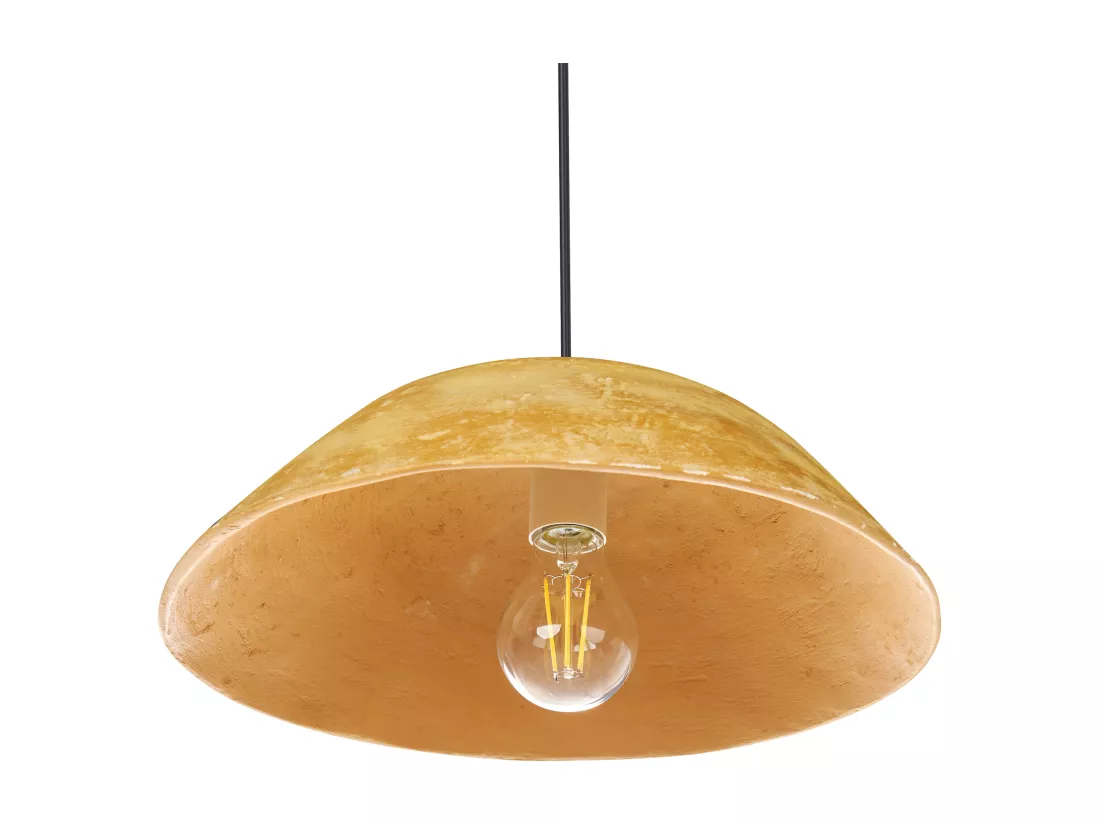 Lampe suspension WAYAMBO Papier-mâché Jaune