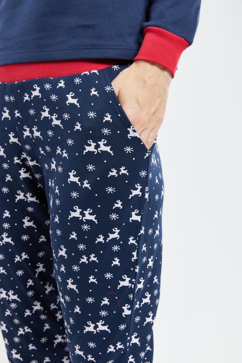Pyjama jogging à motifs - coton épais