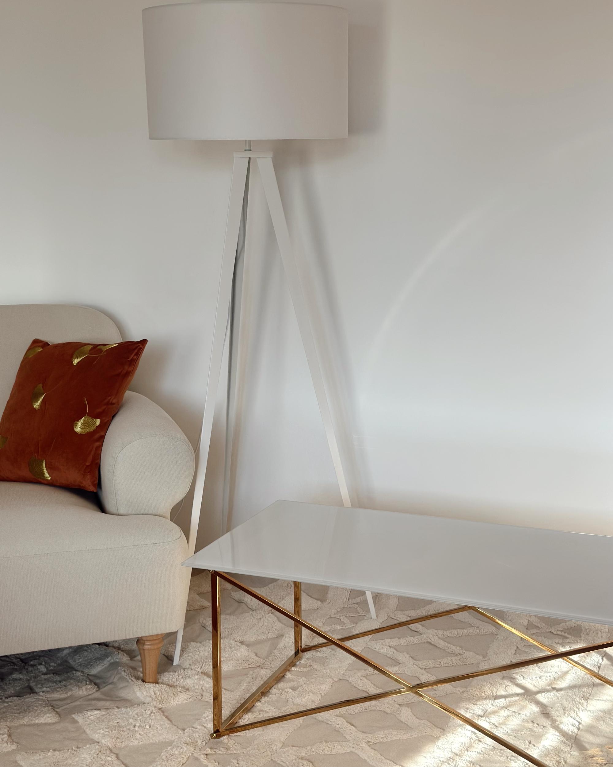 Salontafel EMPORIA Veiligheidsglas Wit/goud
