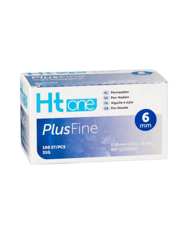 ht one PlusFine Pennaalden 6 mm 31G 100 Stuks