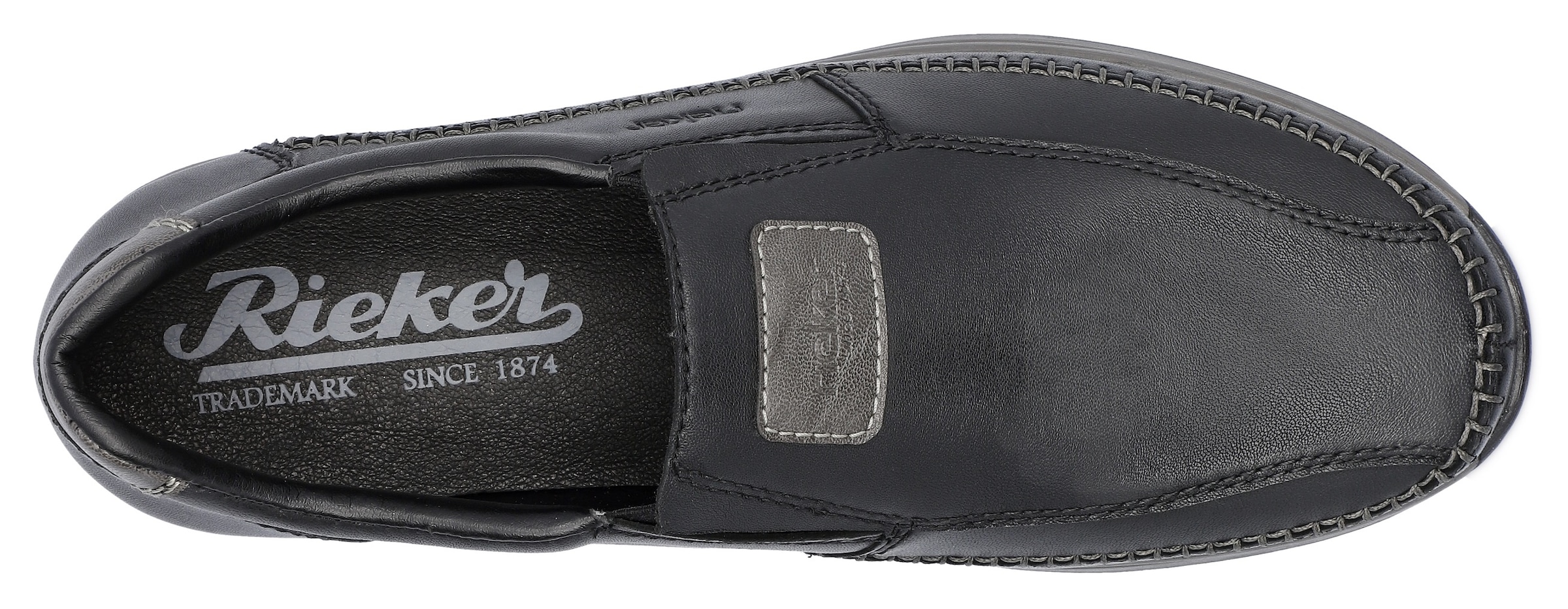 Rieker Slipper  Mokassin, Loafer, Komfortschuh mit aufwendiger Rahmennaht