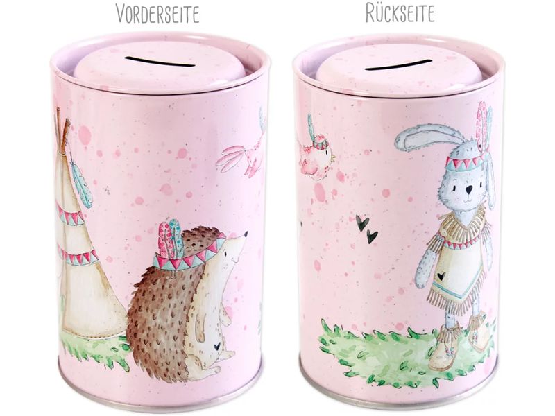 Grätz Spardose Kleine Abendteurerin Hase/Igel Sparkasse