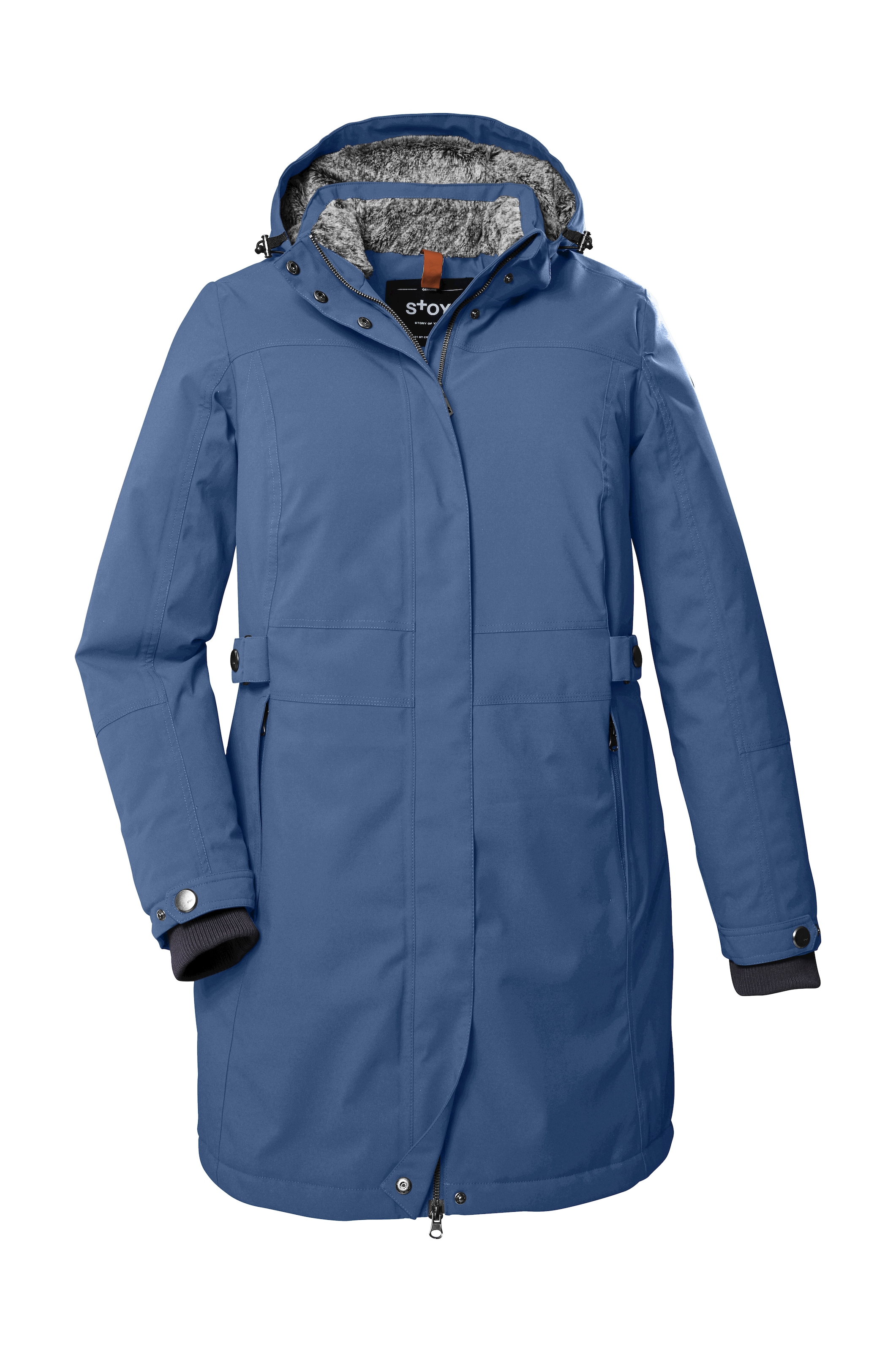 STOY Parka »STW 11 WMN PRK« Wasserdichter, atmungsaktiver Damenparka mit abnehmbarer Kapuze