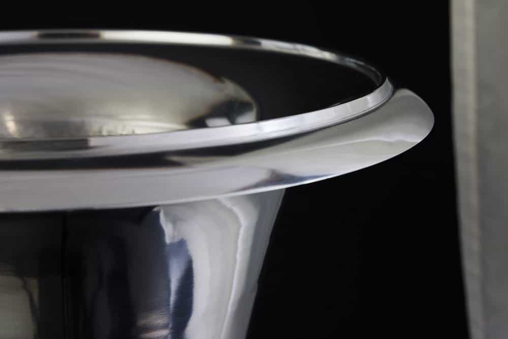 Design Vase GOAL 60cm silber Pflanzen Pokal Aluminium